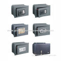 Electronic wall safes with batteries outside safe, LCD display